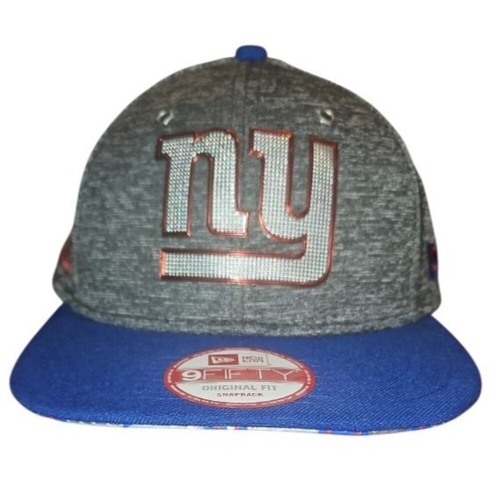 New Era 9FIFTY NY Giants Snapback Hat Gray Blue Holographic NFL Original Fit